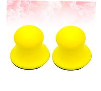 BAZEITFLOW 2 Pezzi PU Sanding Disc Holder Disco Levigante in PU Morbido Giallo con Supporto Hook And Loop Pad Levigatura Manuale per Lucidatura Legno Auto e Pulizia Casa