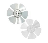 BAZEITFLOW 2 Pezzi Ricambio Ventilatore Trasparenti Foglie in Plastica PP per Ventilatori da Tavolo Piantana e Parete Rotazione Stabile e Funzionamento Silenzioso