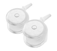 BAZEITFLOW 2 Pezzi Ruote di Ricambio per Passeggino in Plastica e Gomma, Compatibilità Generale, Scorrimento Fluido, Accessori per Passeggino