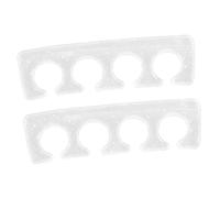 BAZEITFLOW 2 pezzi Separatore Dita Piedi Donna in Silicone Trasparente Flessibile e Riutilizzabile per Pedicure Allineamento Unghie e Cura del Piede per Salone e Uso Domestico