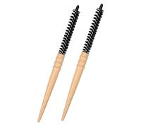 BAZEITFLOW 2 pezzi Spazzola per con Legno Pettine Rotante per Styling e Volume per Mossi e Lisci Design Compatto e Stimola Capelluto