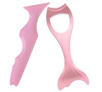 BAZEITFLOW 2 pezzi Stencil per Eyeliner in Silicone Strumento Occhi con Righello Guida Precisa per Occhi Facile per Principianti e Makeup