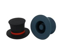 BAZEITFLOW 2 pezzi Tappi per Bottiglie di Vino Forma di Cappello in Silicone Premium da Nero e Blu Decorativi e Sigillanti per Conservare e Aggiungere Ogni Occasione