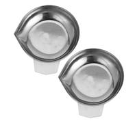 BAZEITFLOW 2 Pezzi Vassoi Pesata in Acciaio Inossidabile Mini Piatto per Bilancia Elettronica Vassoi per Bilancia Precisione in Cucina e Uso