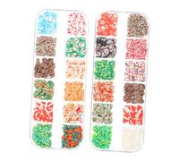 BAZEITFLOW 2 Scatole Nail Art Decorazioni Natalizie in Soft Clay per Manicure Chic e Durature Adesivi Unghie Facili Usare per Look e Originale