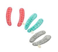 BAZEITFLOW 2 Set Copriwater Forma Cuore Morbido Peluche Imbottitura E Lavabile Wc Resistenti Allacqua Per Adulti Grigio Rosa Verde 3 Paia*2