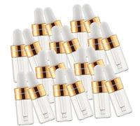 BAZEITFLOW 20 pezzi Bottiglie Dropper Vuote Vetro Trasparente Confezione per Essenziali e Profumi Design con Pipetta per Dosaggio Perdite per Viaggi e Condivisione