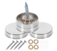 BAZEITFLOW 20 Pezzi Coperchi con Tappo a Vite Bagno Vite Porta Segnaletica Decorativo Montato Vite Pubblicitaria Montaggio Montare Parete Piccole Viti Assortito Silver Acciaio Inossidabile