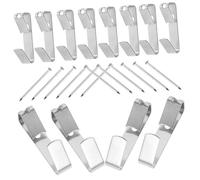 BAZEITFLOW 20 set Ganci Appendipittura Pesanti con Chiodi per Pareti in e Cartongesso Ganci Appendere Sicuri con Design Protettivo Kit Professionale per Specchi Foto e Cornici Argento