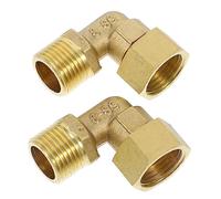 BAZEITFLOW 2pezzi Raccordo Gomito Forgiato per Accessori Idraulici e Pompe Resistente alla Corrosione e alle Alte Temperature Connessioni Filettate Internamente per Impianti Idrici e