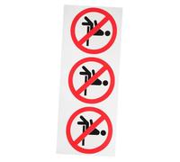 BAZEITFLOW 3 pezzi Adesivi Segnaletici di Sicurezza Stickers Adesivi Autoadesivi PVC Resistente Cartelli Divieto di Sedersi Facili da Applicare per Officine e Scale