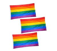 BAZEITFLOW 3 pezzi Bandiere Rainbow Pride Bandiere Poliestere per Lgbt Resistente e Riutilizzabile per e Decorazioni Orgoglio e Movimenti Sociali