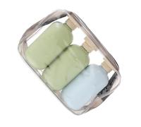 BAZEITFLOW 3 Pezzi Contenitori Da Viaggio Ricaricabili Per Shampoo, Lozione e Bagnoschiuma Con Sacchetto Trasparente e Chiusura Antiperdita