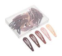 BAZEITFLOW 30pezzi Fermagli per Capelli Scatto Opachi Forma Goccia Beige e Caffè per Capelli Ribelli Uso Personale e Condivisione Leggeri e Resistenti