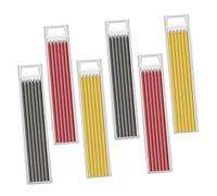 BAZEITFLOW 36 Pezzi Ricariche per Matite Carpentiere in Premium con Colori Nero Giallo Ricambi per Matite da Falegname per Lavori Costruzione e Disegno Professionale