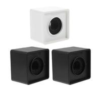 BAZEITFLOW 3pezzi Supporto per Microfono Bandierina Quadrata Cubo Portatile Logo per Interviste e Conferenze Misura Realizzato in Abs