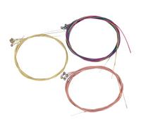 BAZEITFLOW 3sets Corde in Metallo per Chitarra Acustica Set per Chitarra Classica Parti di Ricambio Corde Rivestite in Acciaio Adatte Chitarre Folk per Musicisti in Movimento Morbide