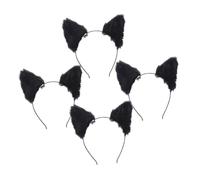 BAZEITFLOW 4 pezzi Fascia per Capelli con Orecchie Finte di Volpe Morbida in Peluche da Accessorio Cosplay Unisex Leggero e Confortevole per Feste di Halloween e Costume