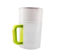 BAZEITFLOW 4 Pezzi Filtri per Latte Vegetale con Contenitore Pressino e per Soia Noci e Yogurt Sacchetto Nut Milk Filtro Plastica per Latte Mandorla Cocco e Kefir