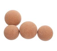 BAZEITFLOW 4 pezzi Palline Massaggianti in Sughero Terapia Trigger Point per Rilassamento Muscolare Corpo Intero Massage Balls per Piedi Yoga e Fisioterapia Profonda