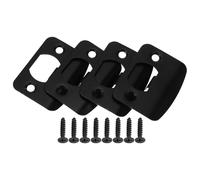 BAZEITFLOW 4 Pezzi piastra di riscontro stipite della porta contropiastra in acciaio inox piastra di riscontro del telaio della porta Black