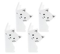 BAZEITFLOW 4 Pezzi Protezioni Angolari in Silicone Flessibile per Mobili Paraspigoli Baseboard con Design Gatto Cartoon Adesivi Antiurto per Letti e Battiscopa Protezione Sicura per Animali