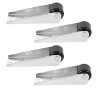 BAZEITFLOW 4 Pezzi Puleggia per Porta Scorrevole Armadio Silenziosa in Ferro Rullo Girevole Micro Verticale per Mobili Supporto Rotante Accessorio Binario per Porte Scorrevoli ad Uso