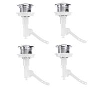 BAZEITFLOW 4 pezzi Pulsante Scarico Wc per Acqua Bagno Pulsante Pop-up Anti-invecchiamento con Trattamento Elettroplaccato Facile da Installare e Compatibile con Serbatoi Wc Domestici e