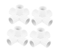 BAZEITFLOW 4 Pezzi Raccordi PVC Vie Connettori Angolari per Tubi Resistenti AI Raggi UV Superficie Liscia Durevoli per Progetti Te e Mobili