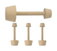 BAZEITFLOW 4 pezzi Stampo Tamper in Legno per Crostata Doppia Faccia Utensile per Pasticceria e Impasti Pressa Mini Tartelletta e Biscotti per Cucina e Feste