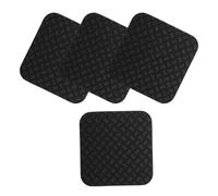 BAZEITFLOW 4 Tappetini Ammortizzatori per Tapis Antiscivolo in Silicone 10x10 Cm, Cuscinetti Antivibrazione e Riduzione Rumore per Vogatore e Cyclette, per Pavimenti in Legno e