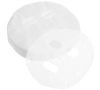 BAZEITFLOW 400 Pezzi Maschera Viso in Cotone Bianco a Forma di Volto, Sostenibile e Massimizza L'assorbimento Dell'essenza per Trattamenti Viso Fai da Te a Casa