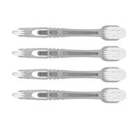 BAZEITFLOW 4pezzi Spazzola Doppia Per Pulizia Di Gabbie Per Uccelli Spazzola Per Escrementi Di Uccelli Lunga Impugnatura Per Gabbie Per Pappagalli Accessori Per Pulizia Di Gabbie Per Uccelli