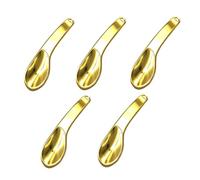 BAZEITFLOW 5 pezzi Cucchiai in Lega per Crema Viso e Occhi Strumenti Precisi per Applicazione Uniforme di Maschere e Cosmetici Design Ergonomico e Portatile in Colore Oro