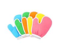 BAZEITFLOW 5 pezzi Guanti Esfolianti da Bagno Guanti Scrub Corpo per Doccia e Spa Schiuma Ricca Unisex Adatta Tutti Colore Casuale Colore Casuale