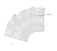 BAZEITFLOW 5 Pezzi Sacchetti per Gioielli in Rete Bianca con Coulisse Design Fiore a Cinque Lobi Tasche Cosmetiche Versatili e Pieghevoli per Bomboniere Feste e Organizzazione Raffinata