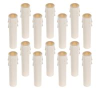 BAZEITFLOW 50pezzi Manicotto Portalampada in Plastica Copri Portacandele Antigoccia Coperchio Base Lampadina per Candele Sospensione Accessori per Lampade Vintage Home Party