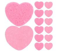 BAZEITFLOW 50pezzi Spugne Compresse Per Viso Pz Spugne Detergenti Forma Di Cuore e Rosa Per Rimozione Trucco e Pulizia Profonda Realizzate in Cotone Di Polpa Di Legno Delicate Sulla Portatili