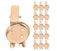 BAZEITFLOW 50pezzi Vassoio per Spille Vuoto Clip Metallo Base per Creare Spille Fai da Te con Fermagli per Decorazioni Personalizzate e Lavori Artigianali