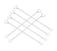BAZEITFLOW 6 Pezzi Catena Ricambio per Valvola Scarico Wc in Acciaio Inossidabile da Facile da Installare Kit per Sostituzione Catena Sollevamento Tappo Scarico