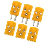 BAZEITFLOW 6 pezzi Connettore Termocoppia K Tipo Maschio Femmina Adattatore Plug in Abs Resistente per K-type Facile Installazione e Rimozione Compatibile con Cavi Elettrici Industriale