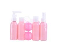 BAZEITFLOW 6 Pezzi Contenitori Spray Portatili Per Viaggio Pe Pp Salva Spazio Per Shampoo Lozione Crema Rosa Leggero Sigillato Senza Perdite
