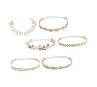 BAZEITFLOW 6 pezzi Fasce per Capelli Ragazzo Ragazza in Pizzo Floreale Elastiche e Morbide per Bambina Neonata e Bambina Accessori Leggeri e Regolabili per Foto e Uso Quotidiano