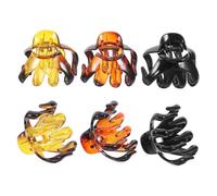 BAZEITFLOW 6 pezzi Mollette per Capelli Donna in Plastica Artiglio Piccolo Design Elegante e Resistente per Capelli Spessi o Sottili Accessori Leggeri e Portatili per Uso Quotidiano e Viaggi