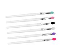 BAZEITFLOW 6 pezzi Pennelli Ombretto Silicone Professionali Misura Grande per Trucco Occhi Resistente e Facile da Trasportare per Uso Professionale Viaggio e Quotidiano
