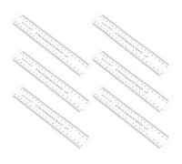 BAZEITFLOW 6 Pezzi Righello per Sopracciglia in PVC Trasparente Flessibile Strumento per la Mappatura e Misurazione del Posizionamento delle Sopracciglia Riutilizzabile e Portatile per