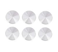 BAZEITFLOW 6 Pezzi Torta Di Alluminio Solido Adesivi in alluminio in Alluminio Argento Bidone Cestino Rimovibile Tavola Di Alluminio Hardware Cerchio Lega Di Alluminio Silver
