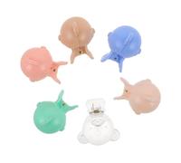 BAZEITFLOW 6pezzi Coprispazzolino da Viaggio Portatile Tappo Copri-testina per Spazzolino da Denti Design Tema Cartone Animato Cappuccio Antipolvere Clip di Stoccaggio Compatta per Ragazzo