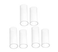 BAZEITFLOW 6pezzi Vetro Trasparente Anello Slide Per Chitarra Acustica Accessorio Slide Per Chitarra Design Ergonomico Per Dita Per Rock Folk Country Precisione