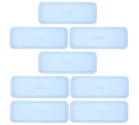 BAZEITFLOW 8 Pezzi 8 Sottovasi Rettangolari in Plastica Blu per Piante, Vaschette Raccogli Gocce Resistenti 40X15 CM, Base Protettiva per Vasi da Interno ed Esterno, Set per Giardinaggio e